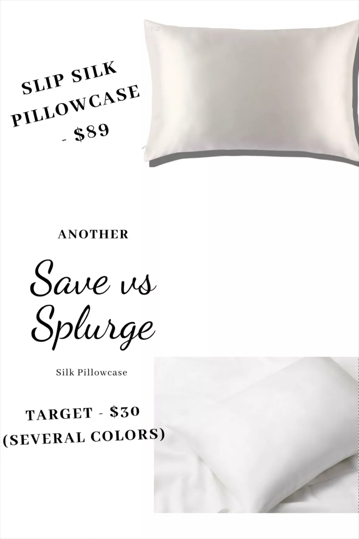 Slip Silk Pillowcase - Queen (Various Colors)