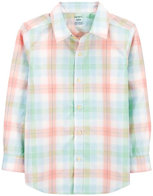 Boys 4-12 Carter's Plaid Button-Front Shirt | Kohl's
