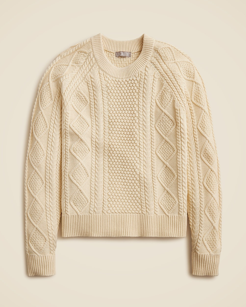 Cotton cable-knit crewneck sweater | J. Crew US