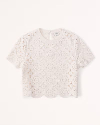 Crochet Mosaic Tile Tee | Abercrombie & Fitch (US)