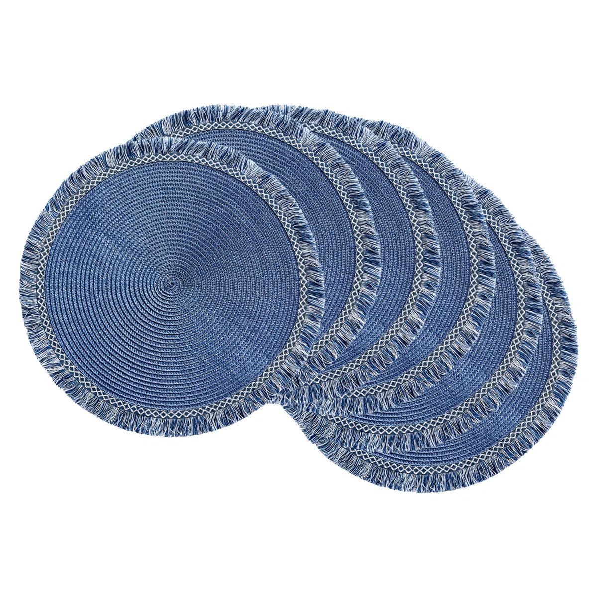 Morency Polypropylene Plastic Striped Round Placemat (Set of 6) | Wayfair North America