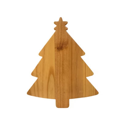 Slickblue Festive Tree-Shaped Wood Serving Board – Ideal for Christmas Snacks, Appetizers & Gifts, 12.75"x16" | Target