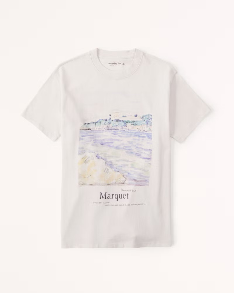Oversized Boyfriend Marquet Graphic Tee | Abercrombie & Fitch (US)