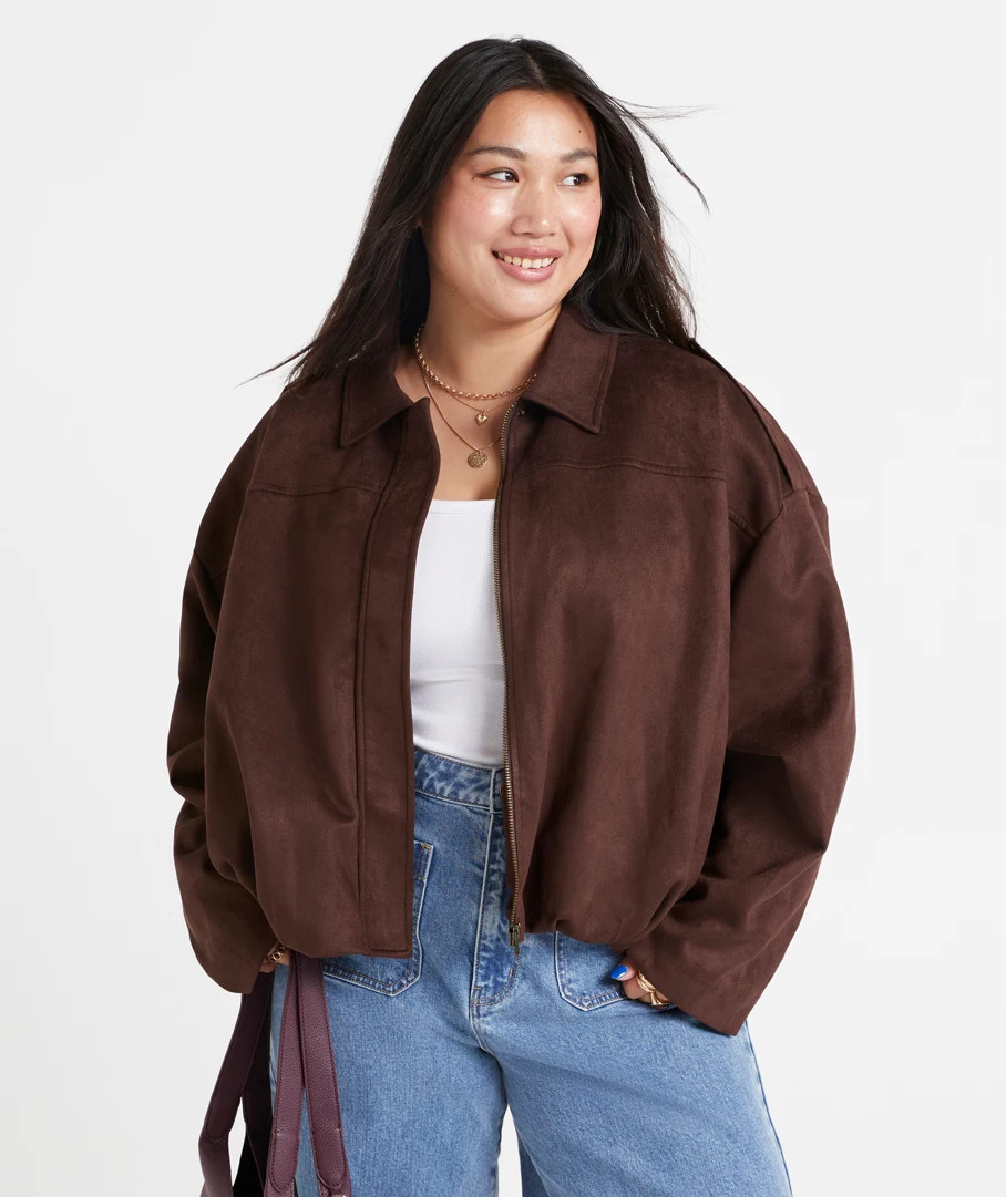 ESME SUEDETTE BOMBER | Sportsgirl