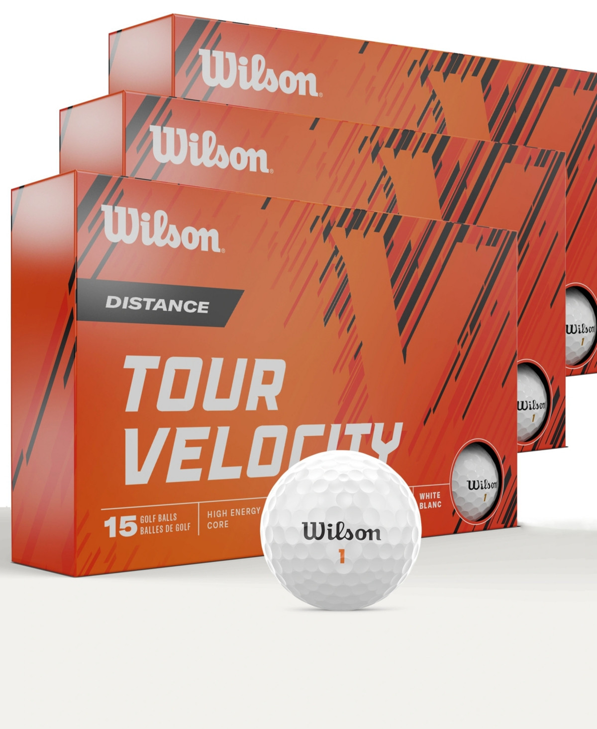 Wilson Tour Velocity Distance Golf Balls - 15 Pack - White | Macy's