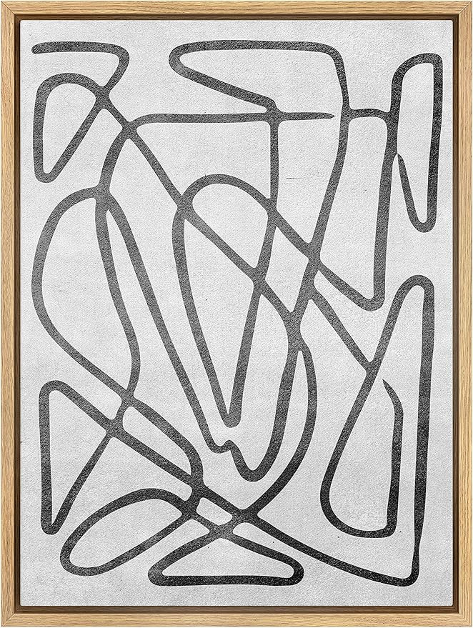 SIGNWIN Framed Canvas Print Wall Art Twisting Lines & Shapes Abstract Patterns Illustrations Mode... | Amazon (US)