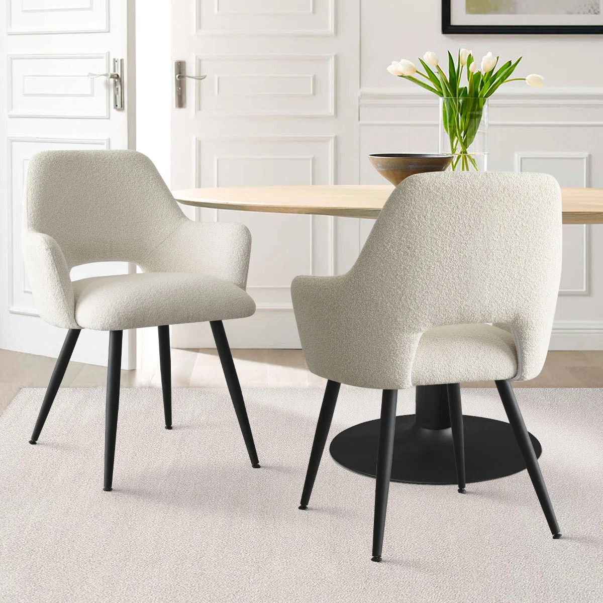 Matsuichi  Fabric Upholstered  Arm Chair (Set of 2) | Wayfair North America