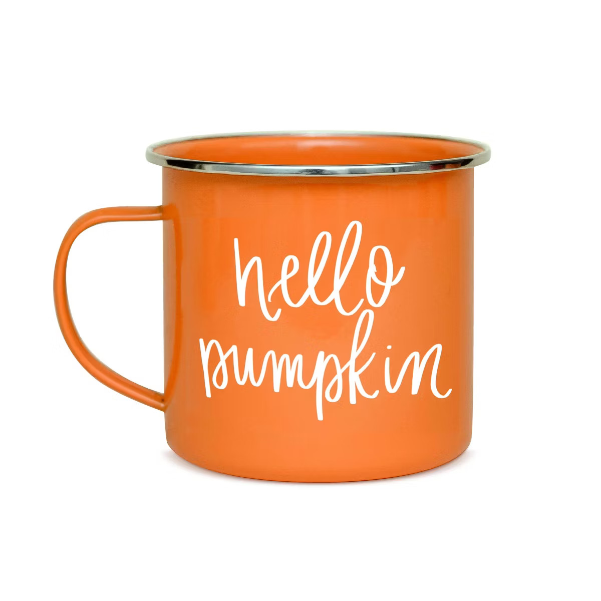 Sweet Water Decor Hello Pumpkin Orange Metal Coffee Mug -18oz | Target