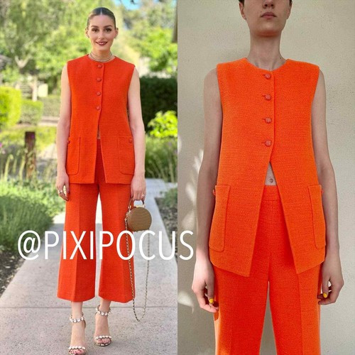 ZARA NEW TEXTURED POCKET VEST ORANGE M MEDIUM |  2849/811 | eBay US