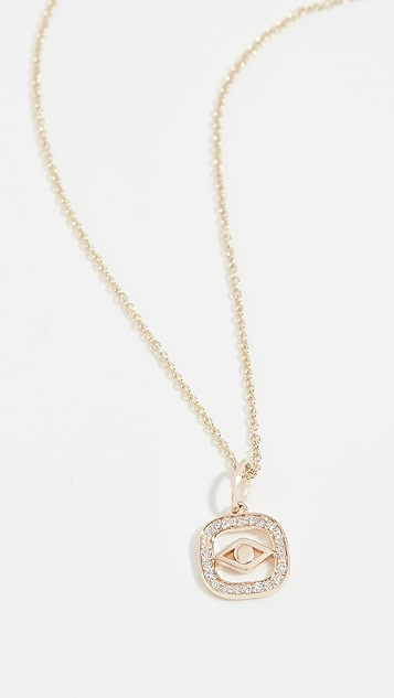 Evil Eye Open Icon Charm Necklace | Shopbop