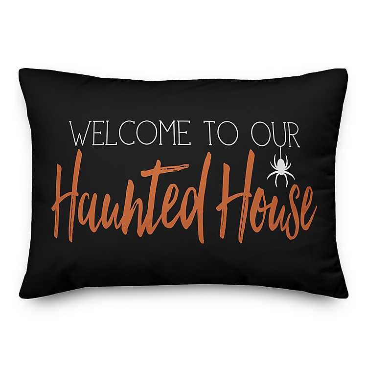 Welcome to Our Haunted House Accent Pillow | Kirkland's Home