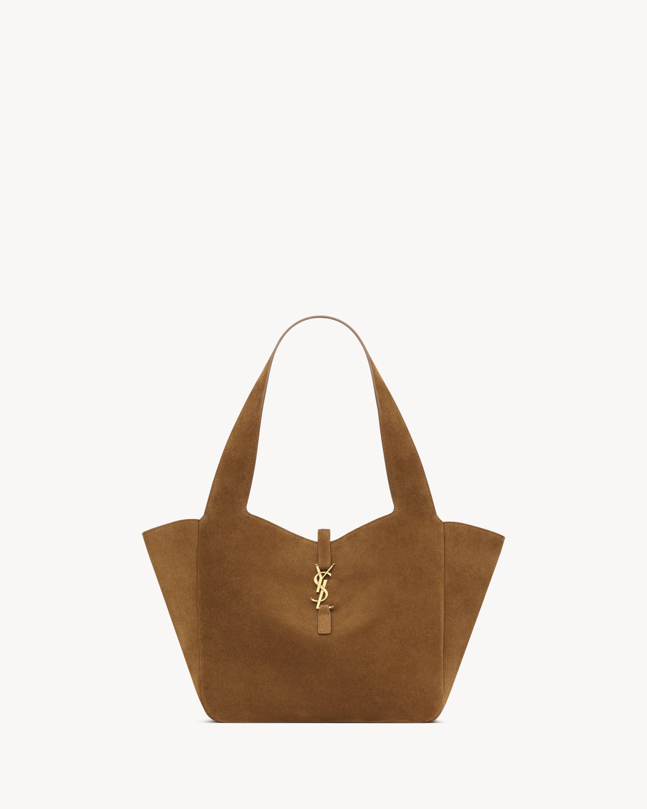 Saint Laurent Le 5 À 7 Small Bea In Suede - Amber - Women - One Size | Saint Laurent Inc. (Global)
