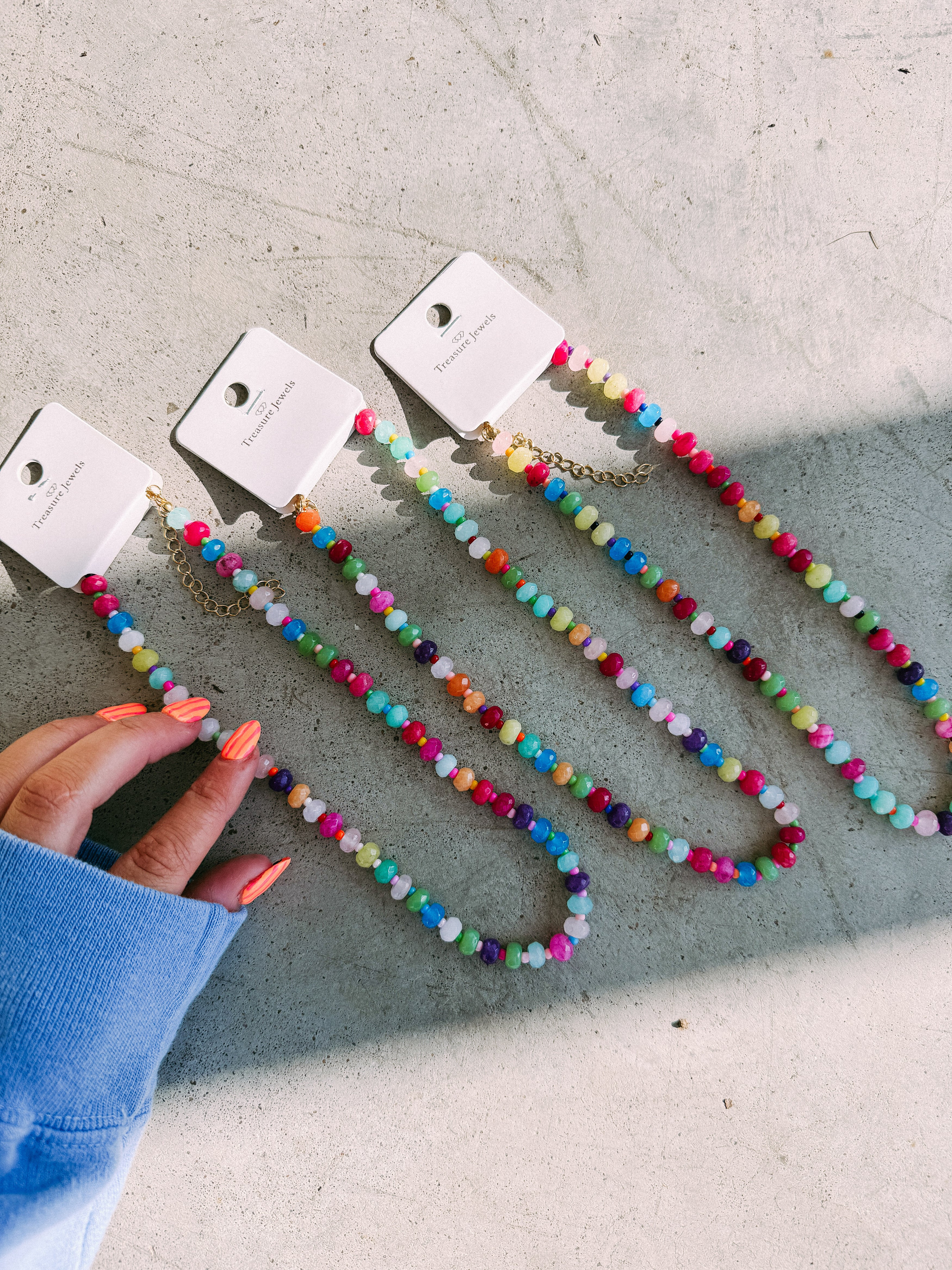 fruity pebble gemstone necklace | Etta & East