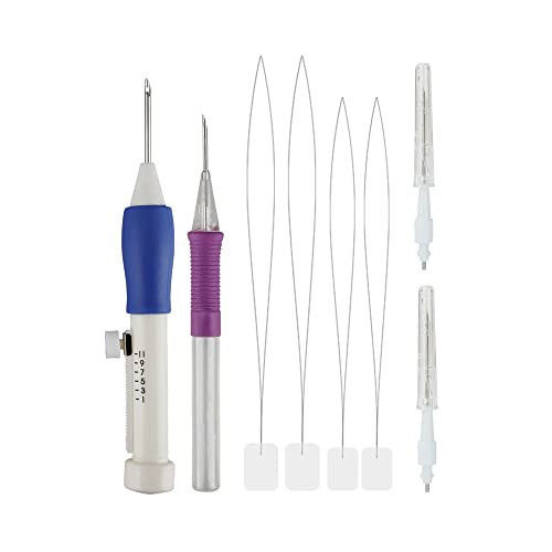 Acxico 9Pcs/Set Embroidery Punch Needle Kit with Case, Magic Embroidery Pen Set for DIY Sewing Craft Kit | Amazon (US)