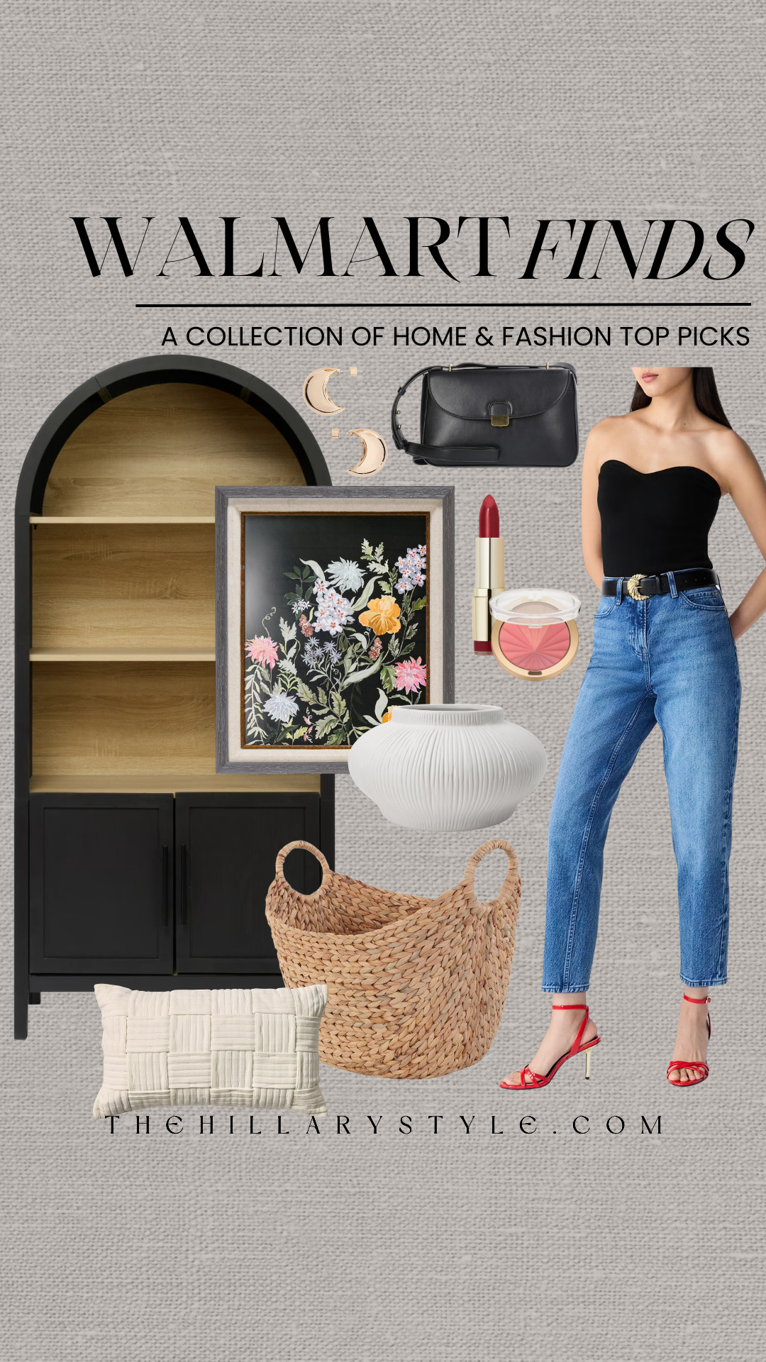 Best Walmart Spring Fashion & Home Picks: Effortless and Elevated

Ready for a major refresh? This season, Walmart is delivering stunning, affordable style with an elevated feel. We’ve curated a collection that effortlessly blends chic new-arrival home finds with viral fashion staples. Think: a statement black arched cabinet for that perfect high-end look on a budget, paired with sophisticated floral art and textured woven storage. For your wardrobe, we are loving the "elevated casual" vibe—think a perfect-fit black tube top, on-trend belted straight-leg denim, and pop-of-color red heels. It’s all about creating an aesthetic that looks expensive but is so accessible. Shop these editor-approved top picks to upgrade your everyday. 

 #walmartfinds #walmartfashion #walmarthome #springstyle #affordableluxury #elevatedcasual #targetstyle #ltkspring #pinterestaesthetic #styletips #walmarthaul #homeupdates #TheHillaryStyle 

#LTKootd #LTKSeasonal #LTKHome