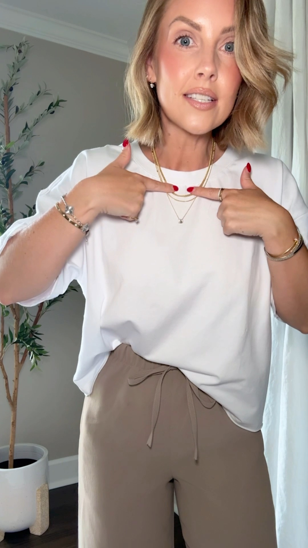 Wearing Small top (should have gotten the XS) / XS Regular pants / gold sandals

#LTKootd #LTKPetite #LTKOver40