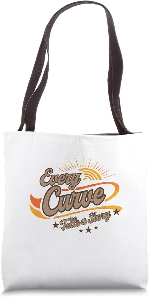 Every Curve Tells a Story body positive retro sunset design Tote Bag | Amazon (US)