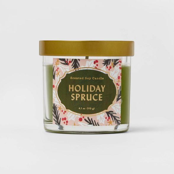 Lidded Glass Jar Candle Holiday Spruce - Opalhouse™ | Target