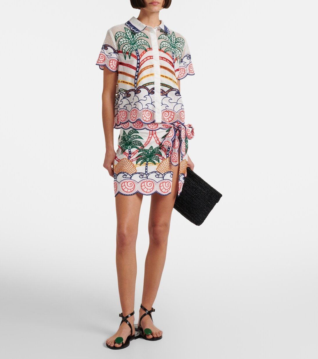 Broderie anglaise cotton wrap skirt | Mytheresa (US/CA)