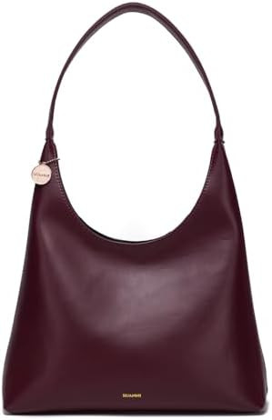 Vegan Leather Hobo Bag for Women, Medium Summer Purse, Slouchy Shoulder Tote Bags, Work Everyday ... | Amazon (US)