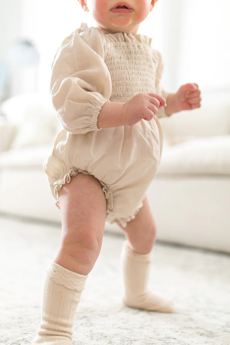 Baby Lani Romper in Cream | Ivy City Co