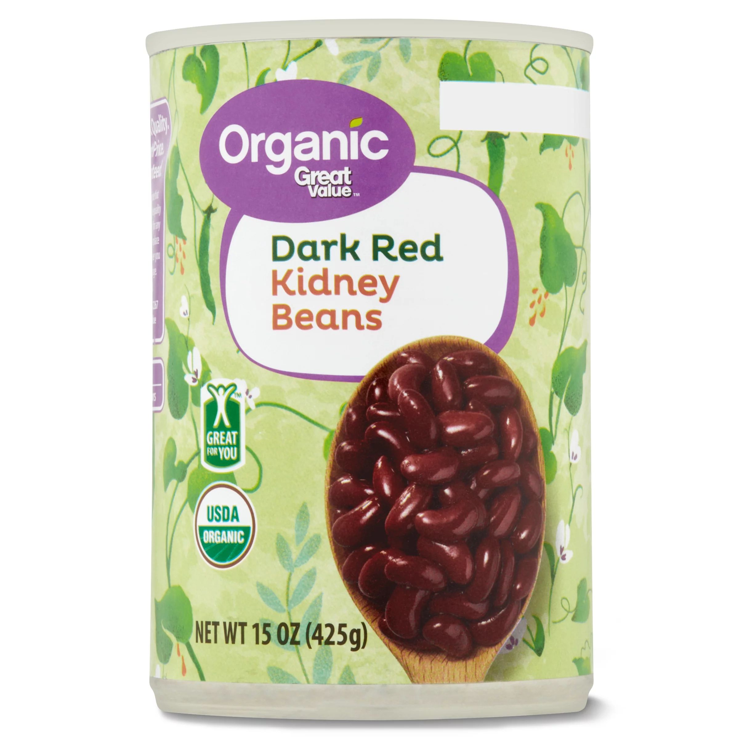 Great Value Organic Dark Red Kidney Beans, 15 oz | Walmart (US)