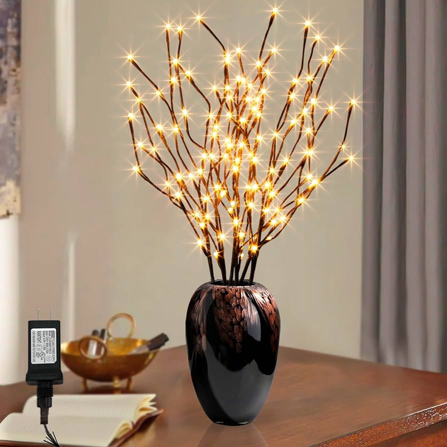 PEIDUO 6PK Lighted Willow Branch 30Inch 6PK 120L LED Pathway Lights for Christmas Room Decoration... | Amazon (US)