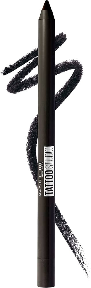 Maybelline New York TattooStudio Long-Lasting Sharpenable Eyeliner Pencil, Glide on Smooth Gel Pi... | Amazon (US)