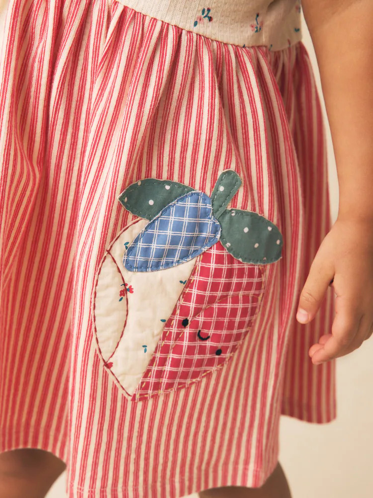 Patchwork Strawberry Jersey Dress (3mths-7yrs) | Next US