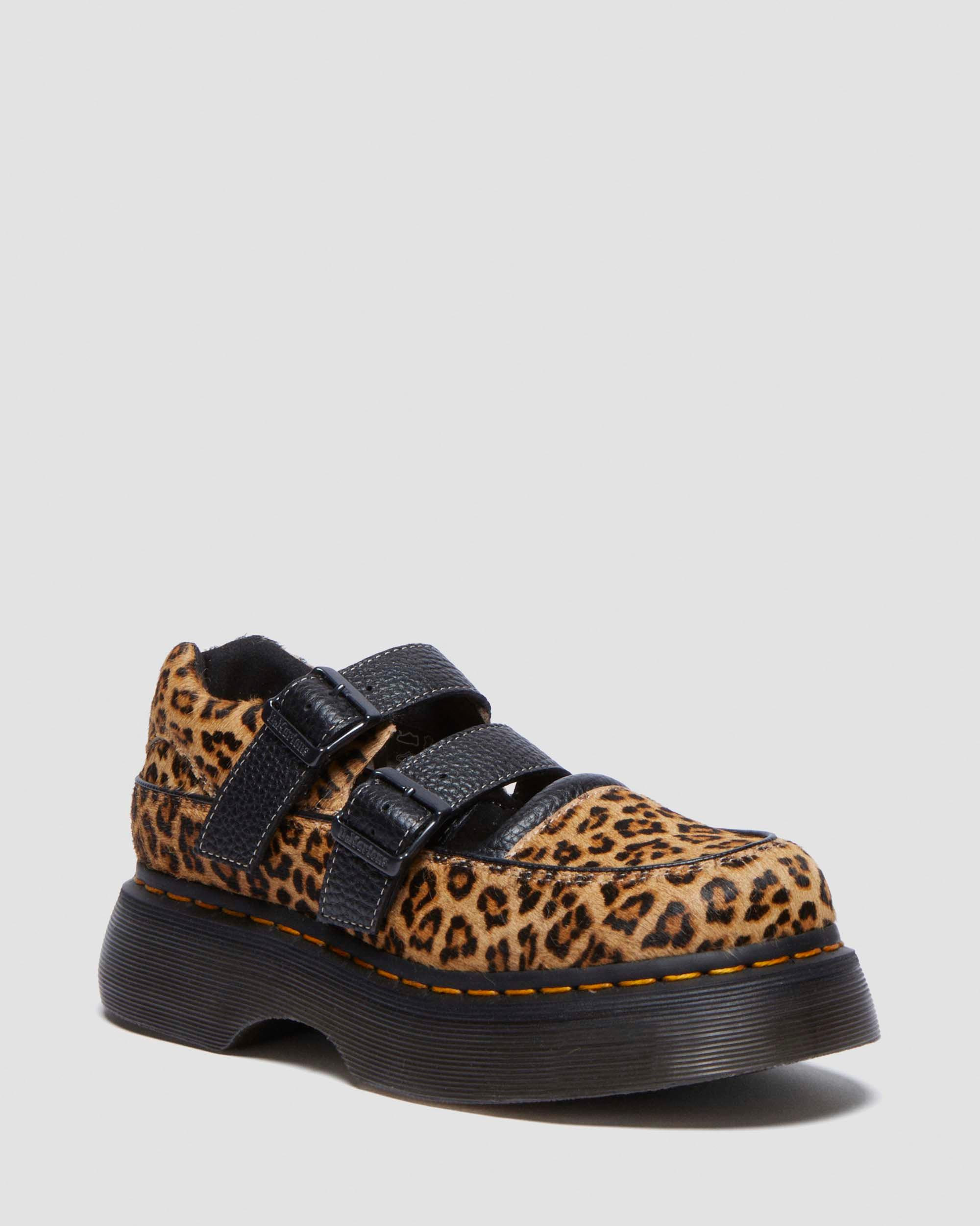 Buzz leopard Mary Jane shoes in Light Tan | Dr. Martens | Dr. Martens