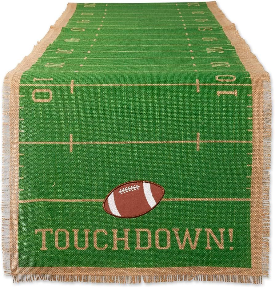 DII Football Decorations for Home & Kitchen Game Day Party Décor, Table Runner, 14x74, Jute Turf... | Amazon (US)