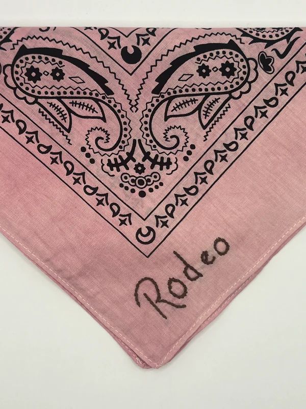 Rodeo Hand Embroidered Bandana | Hibiscus Linens