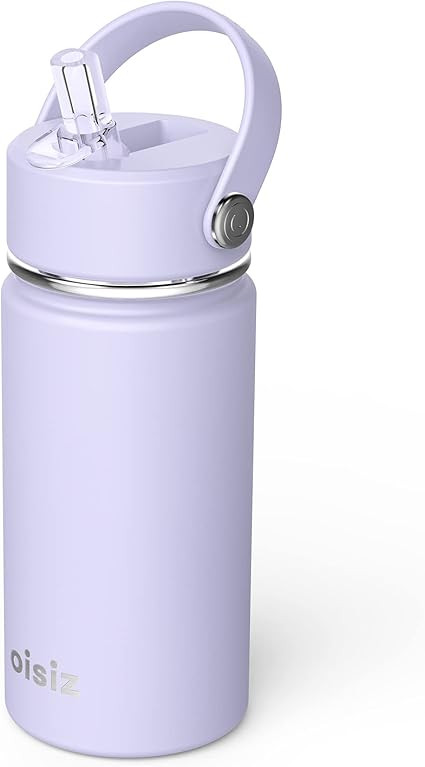 Kids Water Bottle with Straw Lid 14oz, Vacuum Insulated 316 Stainless Steel Water Bottles for Kid... | Amazon (US)