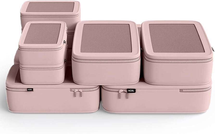 NOBL Travel Compressible Packing Cubes Set, 6 Pieces Travel Packing Organizers, Compression Lugga... | Amazon (US)