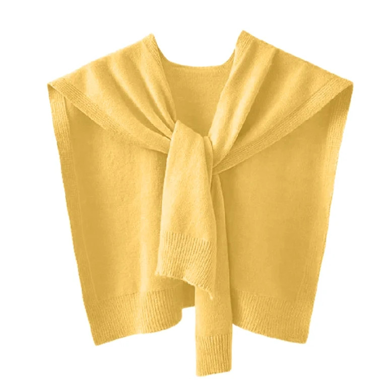 Plain Sweater Shawl Wraps for Women Sweater Knit Knotted Shawls Travel Casual Scarf Cape Shoulder... | Walmart (US)