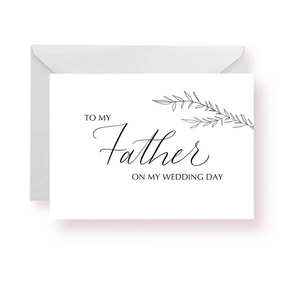 To My Father on My Wedding Day Wedding Day Cards to My | Etsy | Etsy (US)
