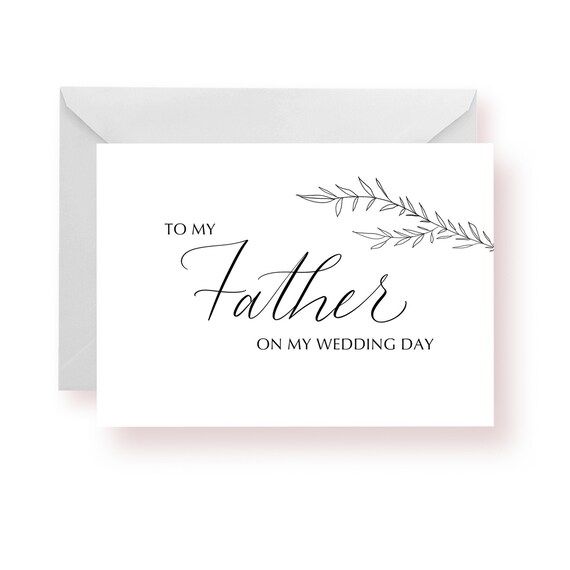 To My Father on My Wedding Day Wedding Day Cards to My | Etsy | Etsy (US)