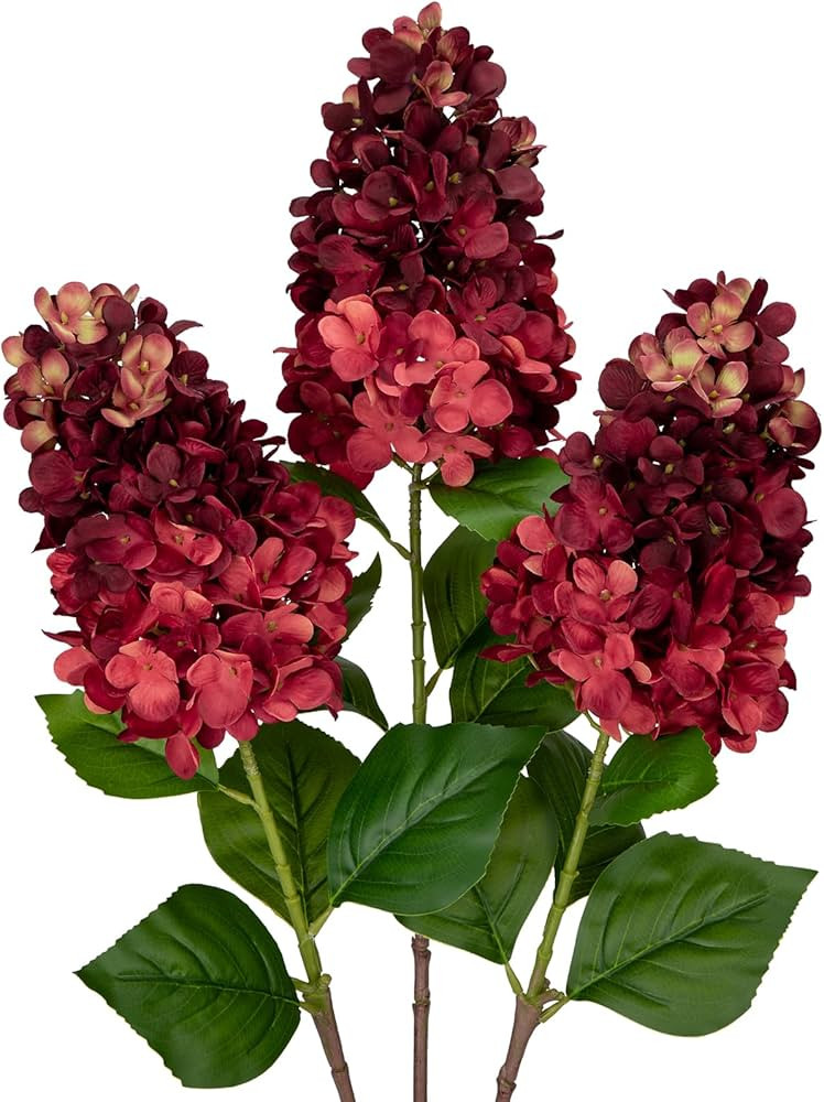 Amazon.com: 3PCS Fake Flowers Cone Hydrangea Antique White Artificial Fall Flowers 27" Long Fall ... | Amazon (US)