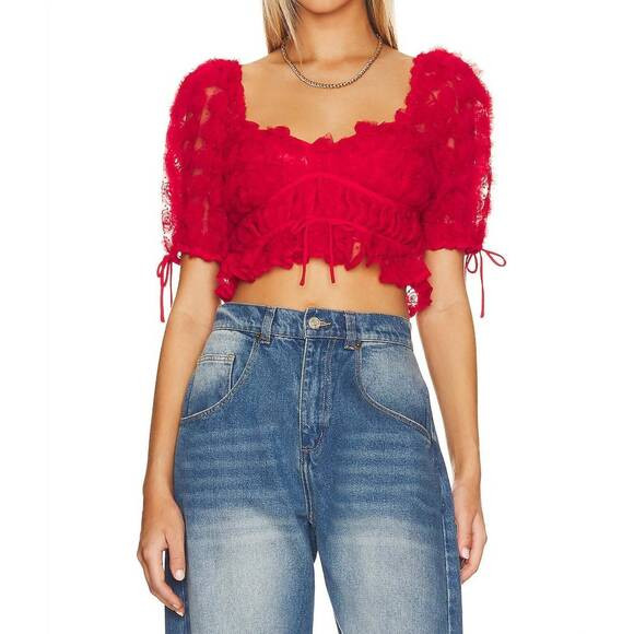 NEW FOR LOVE & LEMONS hannah crop top in red | Poshmark