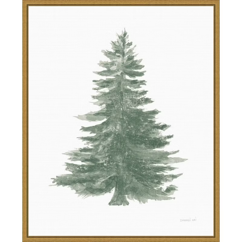 16" x 20" Floursack Holiday Tree by Danhui Nai Framed Canvas Wall Art - Amanti Art | Target