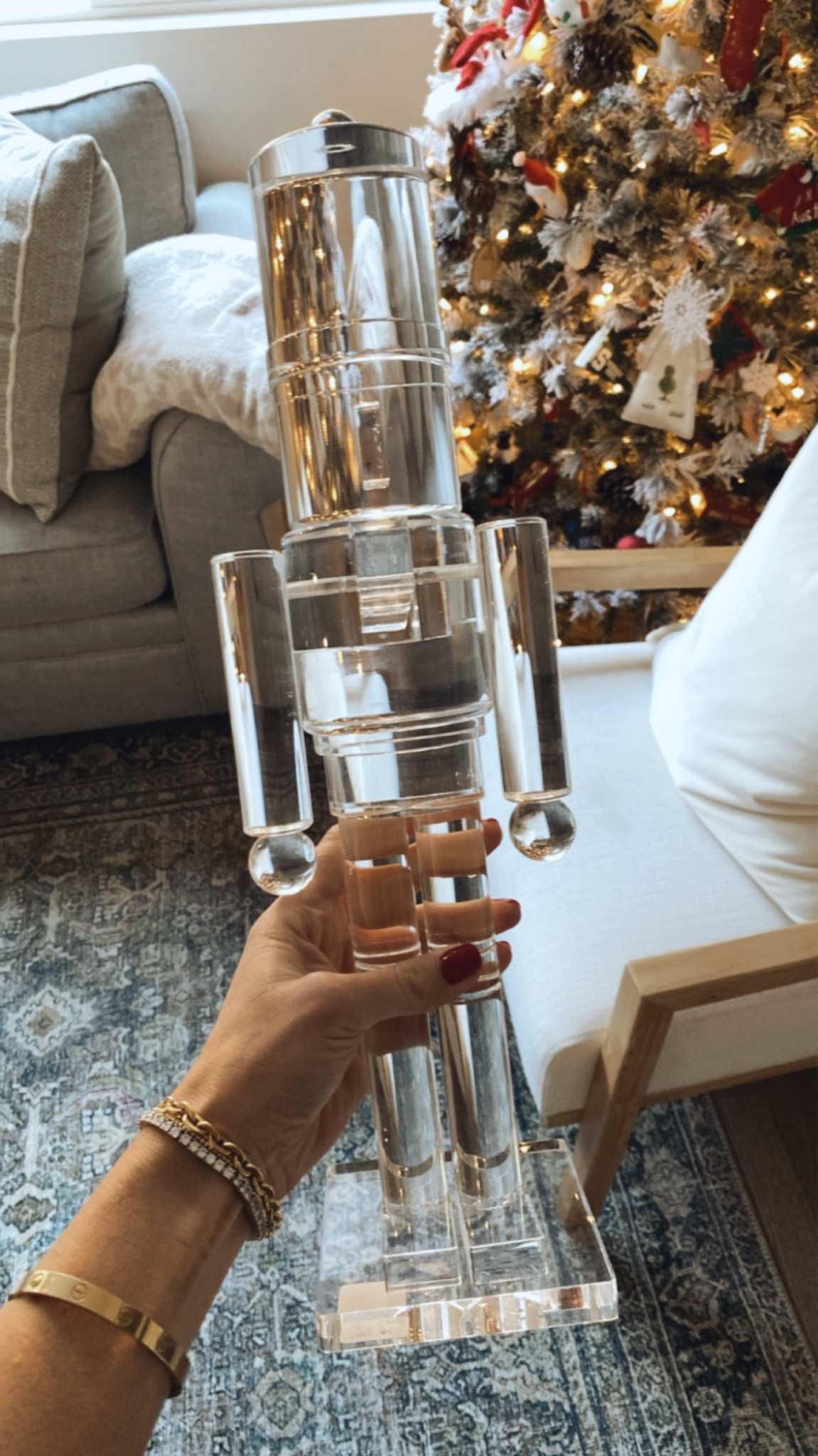 Clear acrylic nutcracker Holiday decor 

#LTKhome #LTKHoliday #LTKsalealert