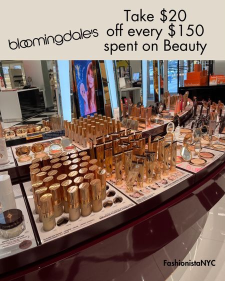 SAVE $20 off every $150 Beauty Purchase during Bloomingdales Friends + Family Sale!!! Stock up on your favoriteSkincare + MakeUp  brands + SAVE!!!
Just click any photo to enjoy the storewide sale - 
SAVE 25% off your other purchases!!🎉🎉 Splurge on Designer Brands for 25% OFF now!!! 
Fall Outfit - Travel Outfit - WorkWear - Office Outfit - Beauty - Charlotte Tilsbury - MakeUp 💄 Skincare - SALE ALERT 
#LTKTravel 

Follow my shop @fashionistanyc on the @shop.LTK app to shop this post and get my exclusive app-only content!

#liketkit #LTKstyletip #LTKHoliday #LTKmidsize #LTKworkwear #LTKSeasonal #LTKsalealert #LTKbeauty #LTKparties #LTKfindsunder50
@shop.ltk
https://liketk.it/4jp84