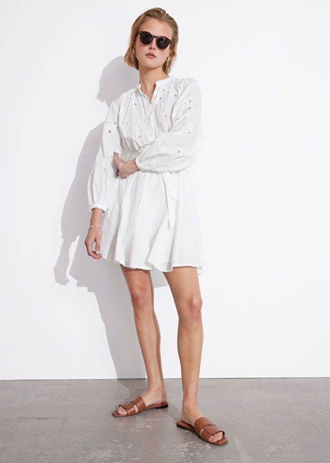 Embroidered Mini Dress - White Embroidered - Mini dresses - & Other Stories US | & Other Stories US