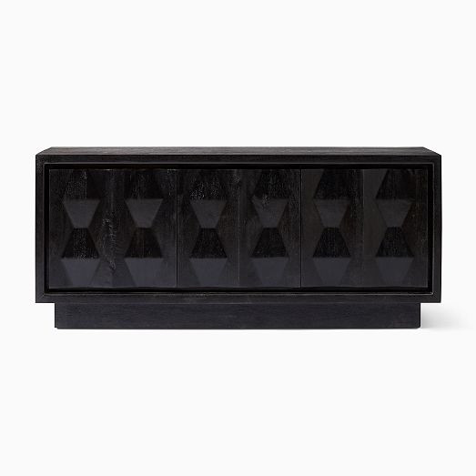 Carved Pattern Media Console (60"–80") | West Elm (US)