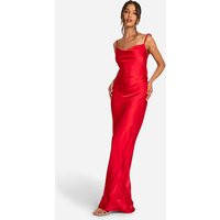 Womens Backless Flower Maxi Dress - Red - 12 | boohoo (US & Canada)