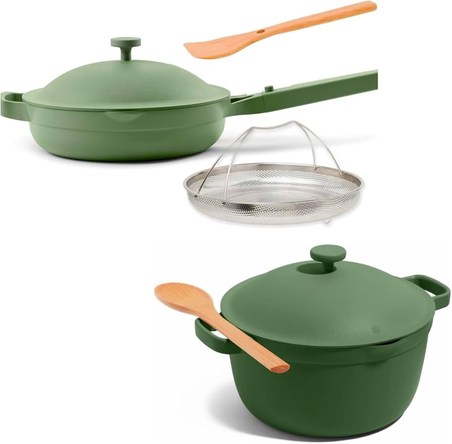 Our Place Cookware Duo | 7-Piece Ceramic Cookware Set with 10.5" Always Pan 2.0, 5.5 Qt Perfect P... | Amazon (US)