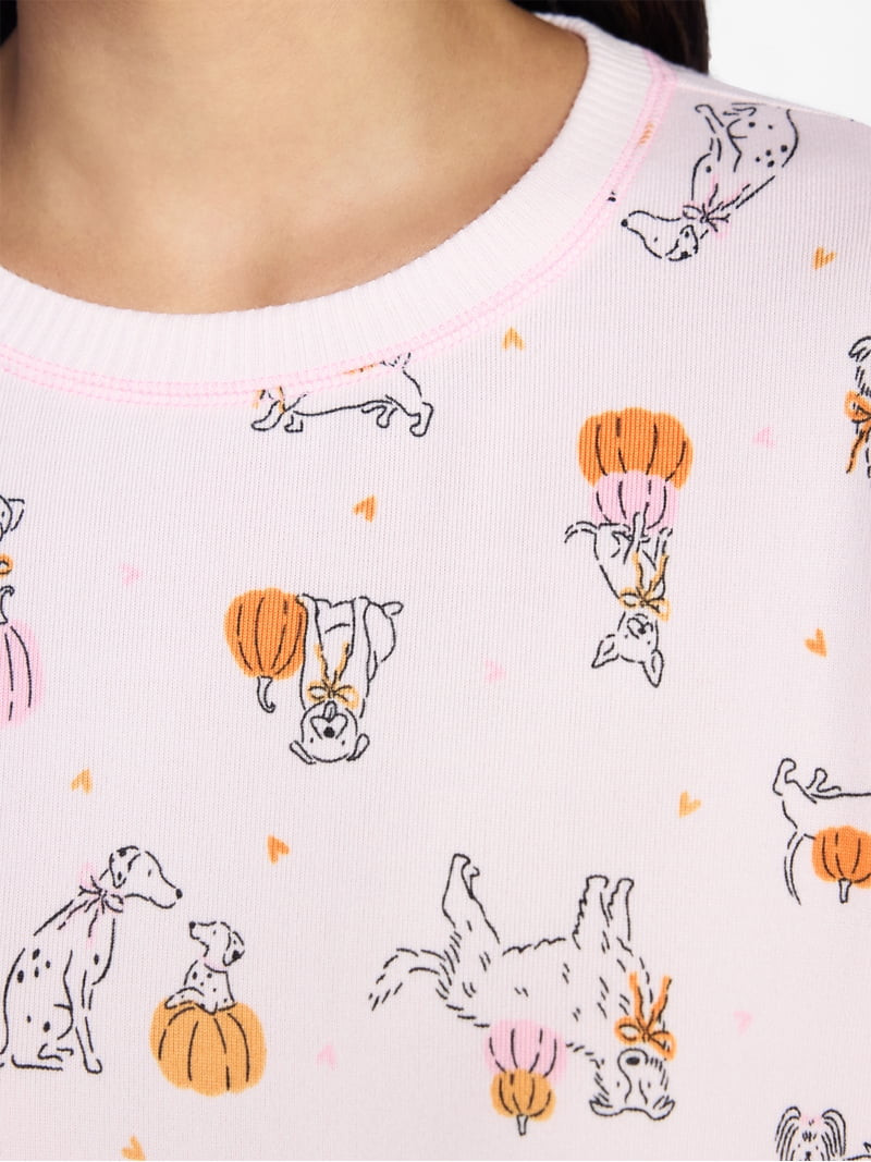 Way to Celebrate Women's Hacci Knit Short Sleeve Sleep Top, Sizes XS to 3X | Walmart (US)