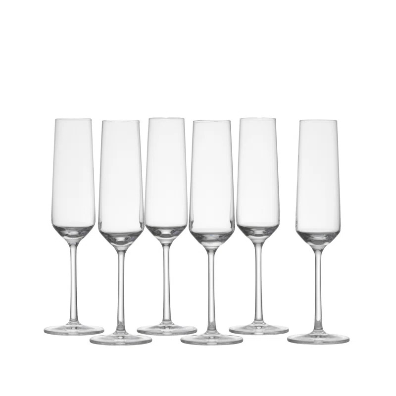 Pure 7 oz. Crystal Flute (Set of 6) | Wayfair North America