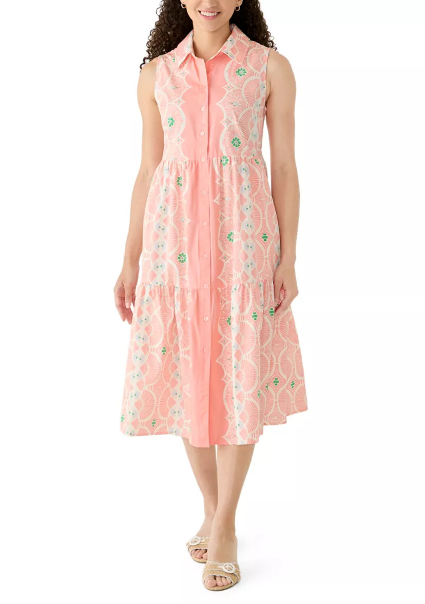 Petite Sleeveless Linen Shirtdress | Belk