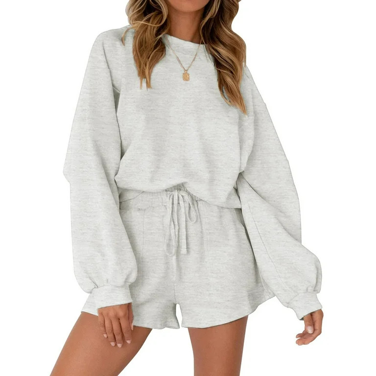 Fantaslook Pajama Sets for Women Two Piece Outfits Long Sleeve Sweatshirts Lounge Sets Casual Top... | Walmart (US)